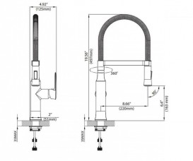 Смеситель для кухни Kraus Nola однорычажный хром KPF-1640CH