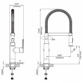 Змішувач для кухні Kraus Nola змішувач нержавіюча сталь KPF-1640SS