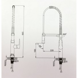 Смеситель для кухни Kraus Nola однорычажный нержавеющая сталь KPF-1650SS
