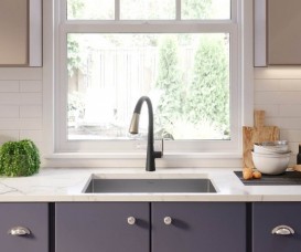 Змішувач для кухні Kraus Nolen нержавіюча сталь / чорний матовий KPF-1673SFSMB