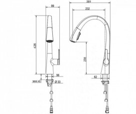 Змішувач для кухні Kraus Nolen нержавіюча сталь / чорний матовий KPF-1673SFSMB