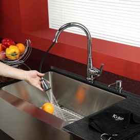 Смеситель для кухни Kraus однорычажный хром KPF-2230CH