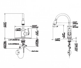 Смеситель для кухни Kraus однорычажный хром KPF-2230CH