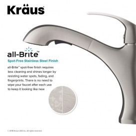 Смеситель для кухни Kraus Oren однорычажный нержавеющая сталь KPF-2252SFS