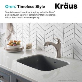 Смеситель для кухни Kraus Oren однорычажный нержавеющая сталь KPF-2252SFS