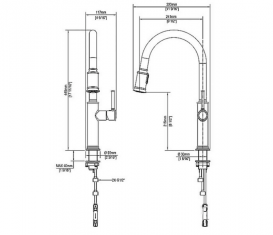 Змішувач для кухні Kraus Sellette змішувач хром KPF-1680CH
