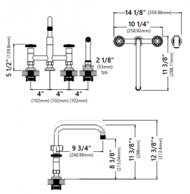 Змішувач для кухні Kraus Urbix з бічною висувною лійкою нержавіюча сталь KPF-3125SFS