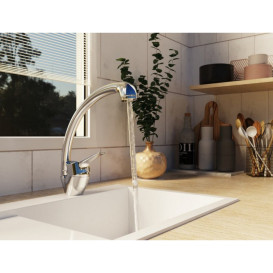 Смеситель для кухни Kroner KRM Odra-C036 однорычажный хром CV021186