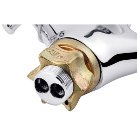 Смеситель для кухни Kroner KRM Rhein-C010 двухвентильный хром CV018074