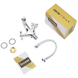 Смеситель для кухни Kroner KRM Rhein-C010 двухвентильный хром CV018074