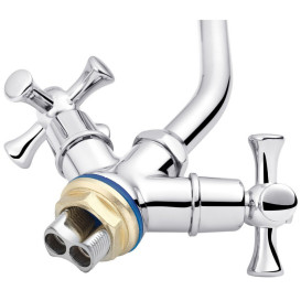 Смеситель для кухни Kroner KRM Rhein-C030 двухвентильный хром CV014915