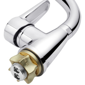 Смеситель для кухни Kroner KRM Rhein-C034 двухвентильный хром CV018616