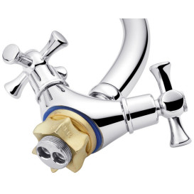 Смеситель для кухни Kroner KRM Rhein-C031 двухвентильный хром CV016434