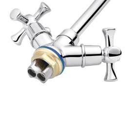 Смеситель для кухни Kroner KRM Rhein-C030-1 с гибким изливом хром CV023573