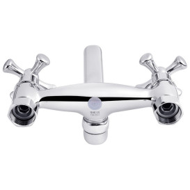 Смеситель для кухни Kroner KRM Rhein-C040 настенный двухвентильный хром CV014916