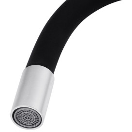 Смеситель для кухни Kroner KRP Edelstahl Klassisch-ESG035BLK с гибким изливом никель/черный CV024353