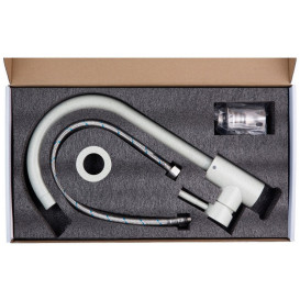 Змішувач для кухні Kroner KRP Edelstahl Klassisch-GRA035 одноважільний сірий CV023005