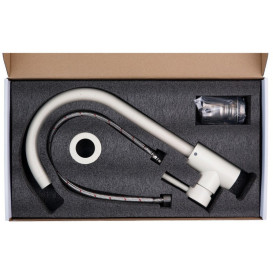 Смеситель для кухни Kroner KRP Edelstahl Klassisch-WEI035 однорычажный белый CV023007