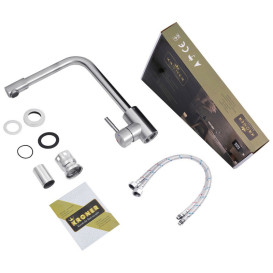 Смеситель для кухни Kroner KRP Edelstahl Klassisch-ESG034 однорычажный никель CV022991