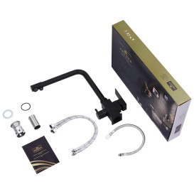 Смеситель для кухни Kroner KRP Edelstahl Kubus-SCH03810 под фильтр черный CV027939