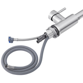 Смеситель для кухни Kroner KRP Edelstahl Klassisch-ESG03917 с выдвижным изливом нержавеющая сталь CV032284