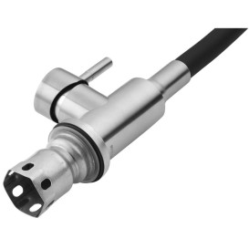 Смеситель для кухни Kroner KRP Edelstahl Klassisch-ESG031BLK с гибким изливом нержавеющая сталь/черный CV035371