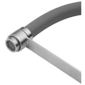 Смеситель для кухни Kroner KRP Edelstahl EdelstahlKlassisch-ESG03593GRA с гибким изливом нержавеющая сталь/серый CV035454