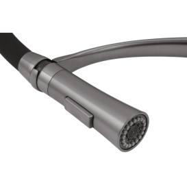 Смеситель для кухни Kroner KRP Ersel-GRP03393BLK с рефлекторным изливом графит/черный CV033800