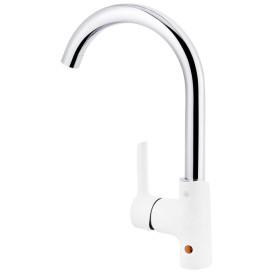 Змішувач для кухні Kroner KRP Essen-W030 одноважільний хром/білий CV024334