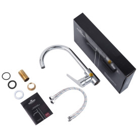 Смеситель для кухни Kroner KRP Hagen-C030 однорычажный хром CV032257