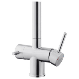 Смеситель для кухни Kroner KRP Klassisch-ESG03815BLK под фильтр нержавеющая сталь/черный CV027933