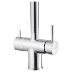 Смеситель для кухни Kroner KRP Klassisch-ESG03815GRA под фильтр нержавеющая сталь/серый CV027934