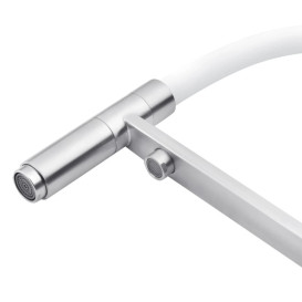 Смеситель для кухни Kroner KRP Klassisch-ESG03815WHI под фильтр нержавеющая сталь/белый CV027935