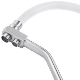 Смеситель для кухни Kroner KRP Klassisch-ESG03817WHI под фильтр нержавеющая сталь/белый CV027938