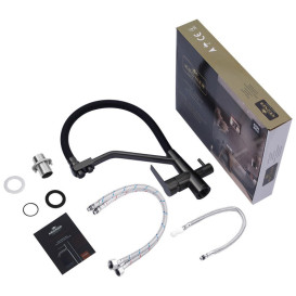 Смеситель для кухни Kroner KRP Klassisch-PVD03817BLK под фильтр графит CV031898