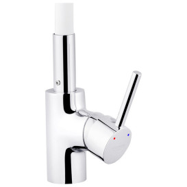 Змішувач для кухні Kroner KRP Kuche-C031WHI з гнучким виливом хром/білий CV024335