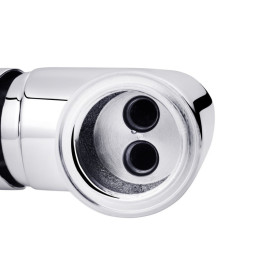 Смеситель для кухни Kroner KRP Kuche-C031BLK с гибким изливом хром/черный CV024338