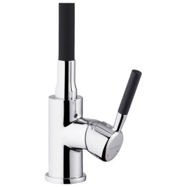 Смеситель для кухни Kroner KRP Kuche-C132BLK с гибким изливом хром/черный CV033126