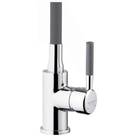 Смеситель для кухни Kroner KRP Kuche-C132GRA с гибким изливом хром/серый CV033127