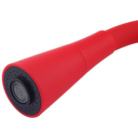 Смеситель для кухни Kroner KRP Kuche-C132RED с гибким изливом хром/красный CV033129