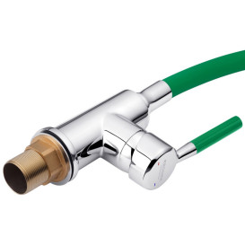 Смеситель для кухни Kroner KRP Kuche-C132GRN с гибким изливом хром/зеленый CV033130