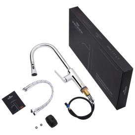 Смеситель для кухни Kroner KRP Makon-C030-T с выдвижным изливом хром CV033866