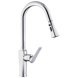 Смеситель для кухни Kroner KRP Makon-C030-T с выдвижным изливом хром CV033866