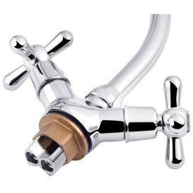 Смеситель для кухни Kroner KRP Royce-C030 двухвентильный хром CV029049