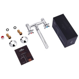 Змішувач для кухні Kroner KRP Royce-C040 настінний двовентильний хром CV029051