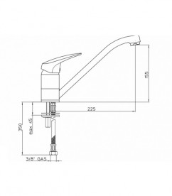 Смеситель для кухни Marmorin однорычажный песочный 7113