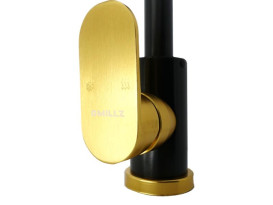 Смеситель для кухни Millz однорычажный черный/золото MRS-AL-A-22(Black&Gold)