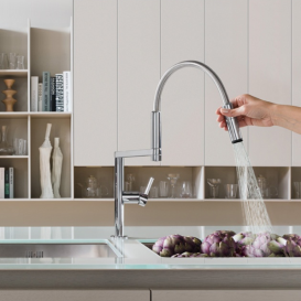 Смеситель для кухни Nobili Rubinetterie Move однорычажный с выдвижной лейкой хром MV92300/50CR