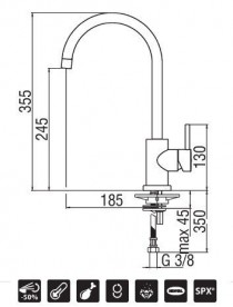 Смеситель для кухни Nobili Rubinetterie Live однорычажный хром LV00133CR