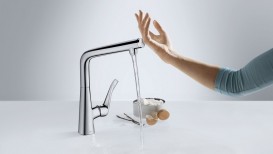 Смеситель для кухни однорычажный Hansgrohe коллекция Metris Select хром 14847000